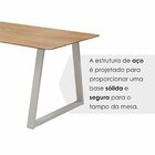 Conjunto Para Sala De Jantar Com 6 Cadeiras Londres Champanhe