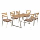 Conjunto Para Sala De Jantar Com 6 Cadeiras Londres Champanhe