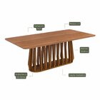 Conjunto Para Sala De Jantar Com 8 Cadeiras Pitanga Cinamomo/