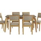 Conjunto Para Sala De Jantar Com Mesa Petra E 6 Cadeiras Fendi