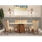 Conjunto Para Sala De Jantar Mesa 160cm Maitê 6 Cadeiras Paol