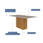 Conjunto Para Sala De Jantar Mesa 180cm Ana 6 Cadeiras Paola