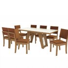 Conjunto Para Sala De Jantar Mesa Com 8 Cadeiras Cinara Canel