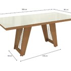 Conjunto Para Sala De Jantar Mesa Com 8 Cadeiras Cinara Canel