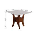 Conjunto Para Sala De Jantar Mesa Quadrada Amanda Com 4 Cadei