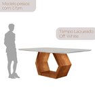 Conjunto Para Sala De Jantar Mesa Sarah Em Madeira Tampo 180c