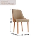 Conjunto Para Sala De Jantar Mesa Sarah Em Madeira Tampo 180c