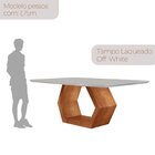 Conjunto Para Sala De Jantar Mesa Sarah Em Madeira Tampo 180c