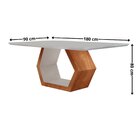 Conjunto Para Sala De Jantar Mesa Sarah Em Madeira Tampo 180c