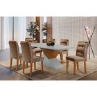 Conjunto Para Sala De Jantar Mesa Vitoria 180cm Tampo Mdf Can