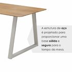 Conjunto Para Sala De Jantar Tampo Em Mdf Laminado 6 Cadeiras