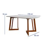 Conjunto Para Sala De Jantar Tampo Oval 170cm Com 6 Cadeiras