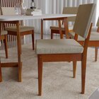 Conjunto Para Sala De Jantar Tampo Oval 170cm Com 6 Cadeiras