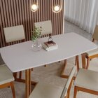 Conjunto Para Sala De Jantar Tampo Oval 170cm Com 6 Cadeiras