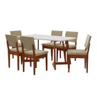 Conjunto Para Sala De Jantar Tampo Oval 170cm Com 6 Cadeiras