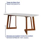 Conjunto Para Sala De Jantar Tampo Oval 170cm Com 6 Cadeiras