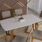 Conjunto Para Sala De Jantar Tampo Oval 170cm Com 6 Cadeiras
