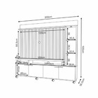 Conjunto Para Sala Nature / Preto Estante Home P/ Tv Até 60"