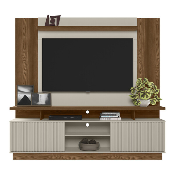 Conjunto Para Tv 60 Polegadas Rack Finlândia E Painel Aurora
