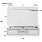 Conjunto Para Tv Até 60 Polegadas Rack Croácia E Painel Auror