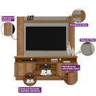 Conjunto Para Tv Até 60 Polegadas Rack Sérvia E Painel Aurora