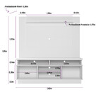 Conjunto Para Tv Até 60 Polegadas Rack Sérvia E Painel Aurora