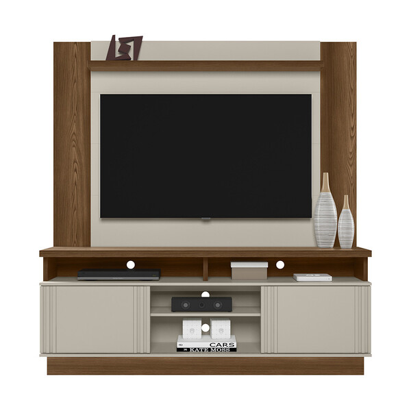Conjunto Para Tv Até 60 Polegadas Rack Sérvia E Painel Aurora