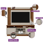 Conjunto Para Tv Até 60 Polegadas Rack Sérvia E Painel Aurora
