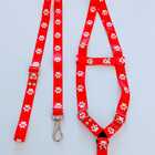 Conjunto Peitoral Cachorro Smooty Pet Gg Estampado Vermelho