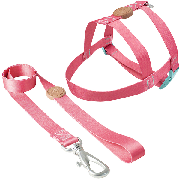 Conjunto Peitoral E Guia Tamanho Gg Rosa Fiji Toh Dog