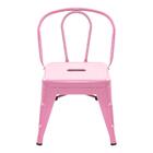 Conjunto Pelegrin Kids Design Tolix Mesa Com 4 Cadeiras Infan