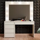 Conjunto Penteadeira Camarim 184x136cm Anne E Espelho Retangu