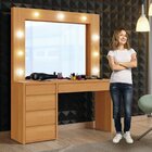 Conjunto Penteadeira Camarim 184x136cm Anne E Espelho Retangu