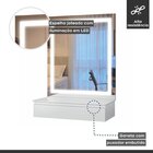 Conjunto Penteadeira Camarim 1 Gaveta 122x90cm Paris E Espelh