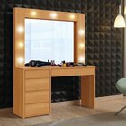 Conjunto Penteadeira Camarim 5 Gavetas Bulgária E Cabeceira P