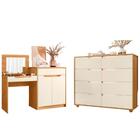 Conjunto Penteadeira Com Escrivaninha E Comôda Tundra Carvalh