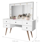 Conjunto Penteadeira E Banqueta Holanda Branco