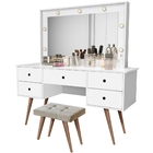 Conjunto Penteadeira E Banqueta Holanda Branco