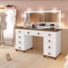 Conjunto Penteadeira Eloa + Mesinha Organizadora Rossi Br/am