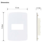 Conjunto Placa 4x2 1 Posto Branca Com Suporte Margirius B3