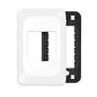 Conjunto Placa com Suporte 2 posto 4x2 Branco Pial Pop Legrand