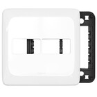 Conjunto Placa com Suporte 1+1 Posto Juntos 4x4 Branco Pial Pop