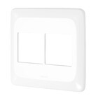 Conjunto Placa com Suporte 2+2 Posto Juntos 4x4 Branco Pial Pop