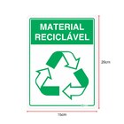 Conjunto Placas Adesiva Vinil Kit Reciclagem 20x15 Cm Resiste