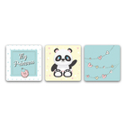 Conjunto Placas Quadros Decorativos 3 Pçs 20x20 My Princess