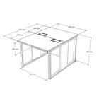 Conjunto Plataforma Pé Quadro Espresso Móveis Nogal/preto