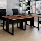 Conjunto Plataforma Pé Quadro Espresso Móveis Nogal/preto