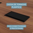 Conjunto Plataforma Pé Quadro Espresso Móveis Nogal/preto