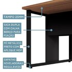 Conjunto Plataforma Pé Quadro Espresso Móveis Nogal/preto