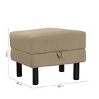 Conjunto Poltrona Com Puff Baú 60cm E Bandeja Antúrio Cabecas